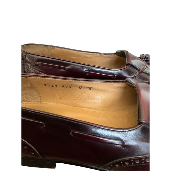 Salvatore Ferragamo Men\'s Loafers Size 9 D Burgundy Kiltie Tassel Dress Shoes main image 4